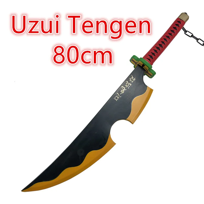  Original Anime Katana Cosplay Weapon  Sword Orange Uzui Tengen Kyoujurou Tanjirou Swords 80cm