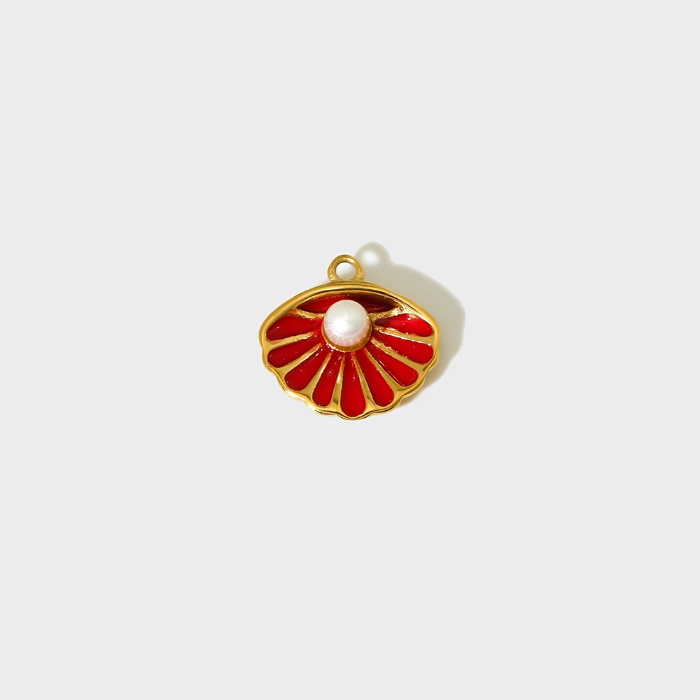 Summer Beach Colorful Enamel Charms Shell Starfish Conch Pendants for DIY Jewelry Making Accessories