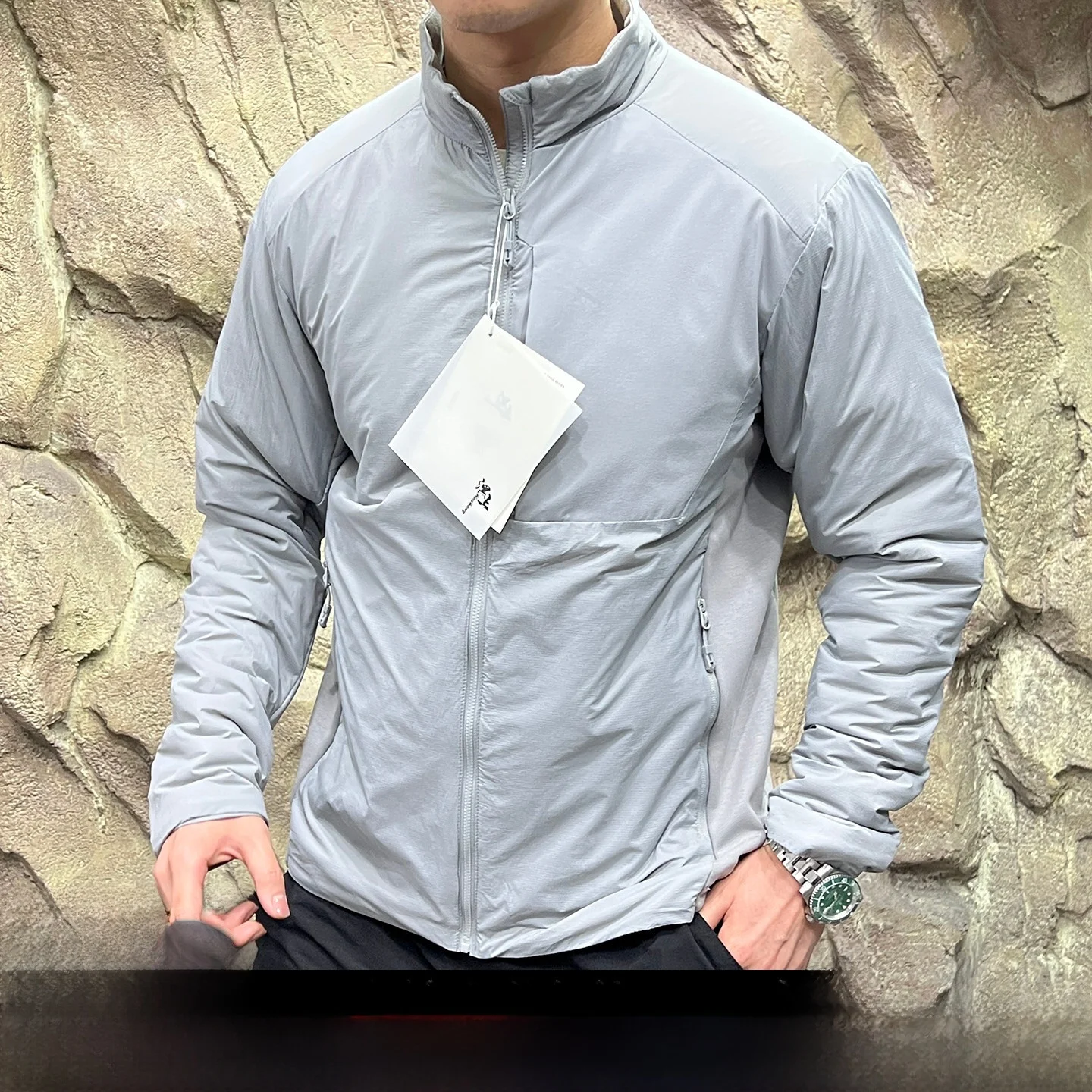 

Windproof Breathable Cotton Jaet 3D Tailoring Outdoor Men's Autumn Winter Thiened Warm Stand Fit Polyester Fiber