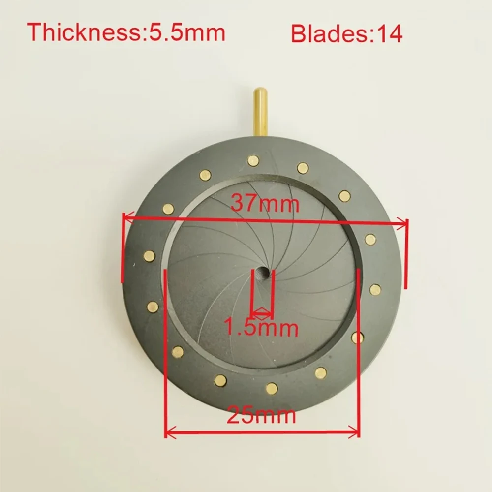 1pcs 1.5-25mm Mechanical Optical Iris Adjustable Manual Aperture Diaphragm Microscope Camera Condenser Laser Parts