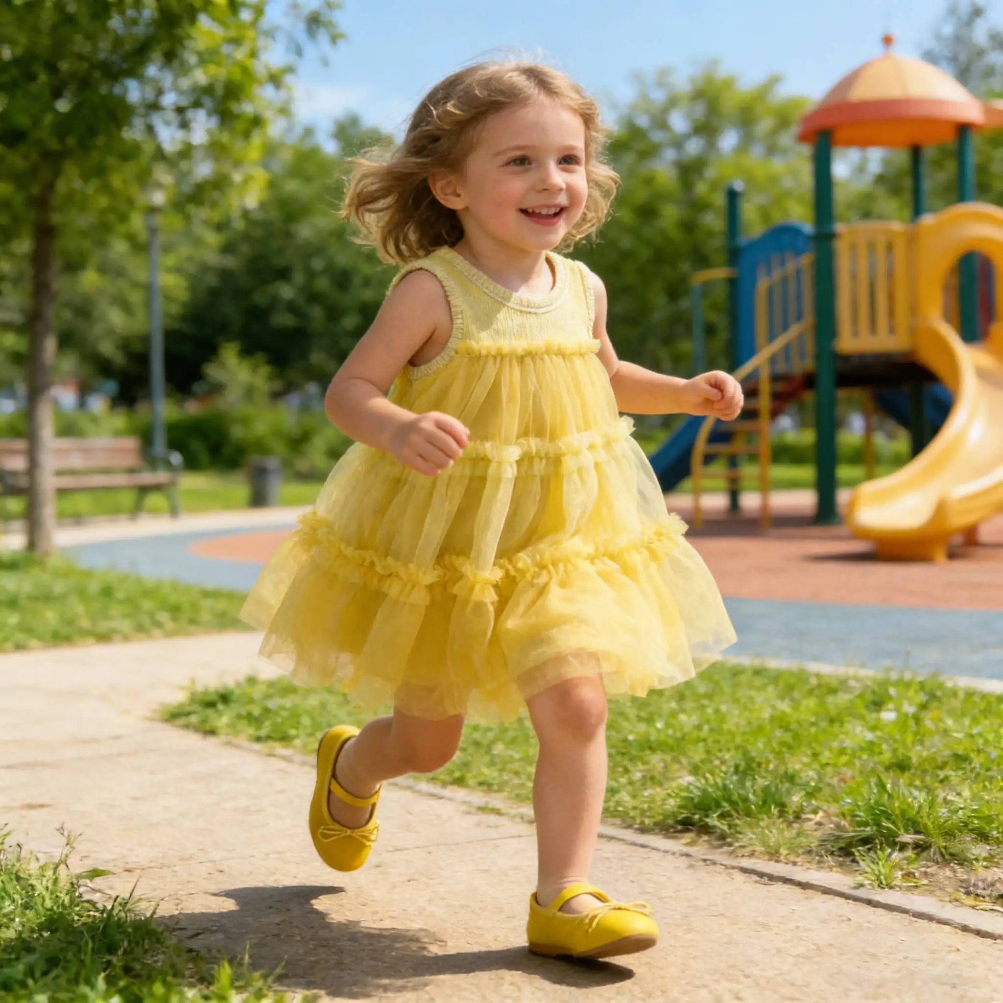 

Summer 2026 baby Girls' chiffon patchwork vest dress ethereal Princess dress for 2 5 6 7y fashion baby 1st birthday party dress