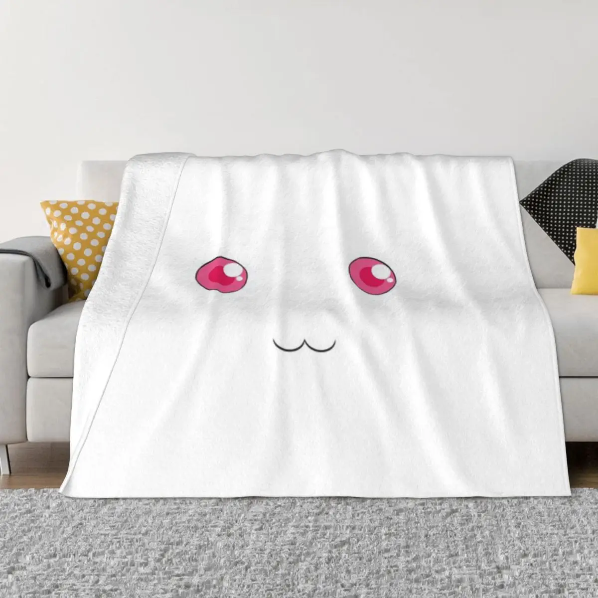Kyubey - Puella Magi Madoka Magica Personalizado Cálido Decorar el hogar Una manta de micropolar ultrasuave
