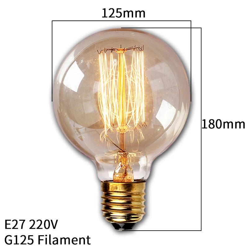 Dimbare Retro Edison Gloeilamp E27 40W 110V 220V Ampul Retro Lamp Gloeilamp Gloeidraad Vintage Decoratieve Licht lamp