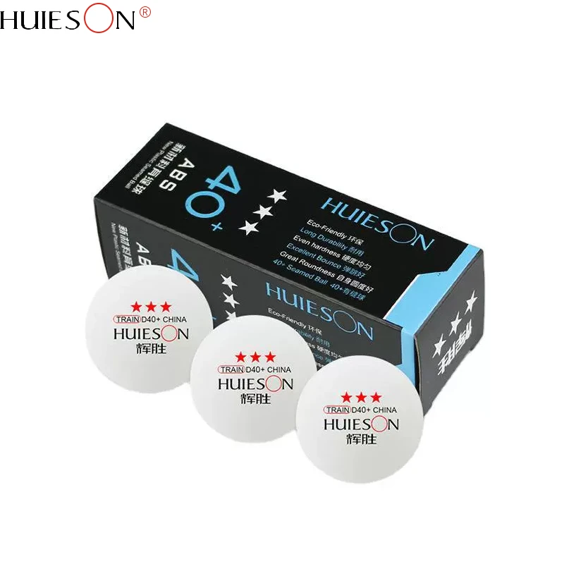 3Pcs/Box ABS Materal 3-Star 40+ Premium Ping Pong Balls Advanced Practice Table Tennis Ball Training Ball for Practice