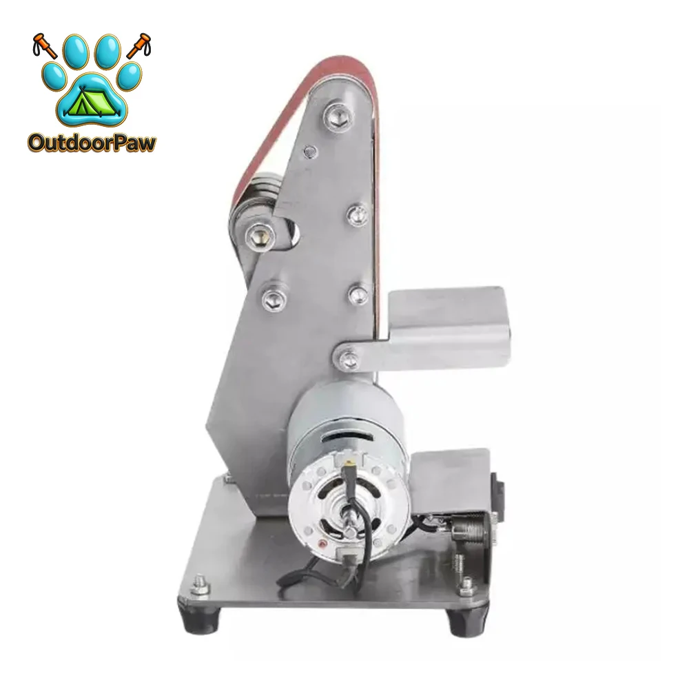 Mini Belt Sander Electric Grinder DIY Polishing Grinding Machine 7 Gears Electric Belt Sander Cutter Edges Sharpener