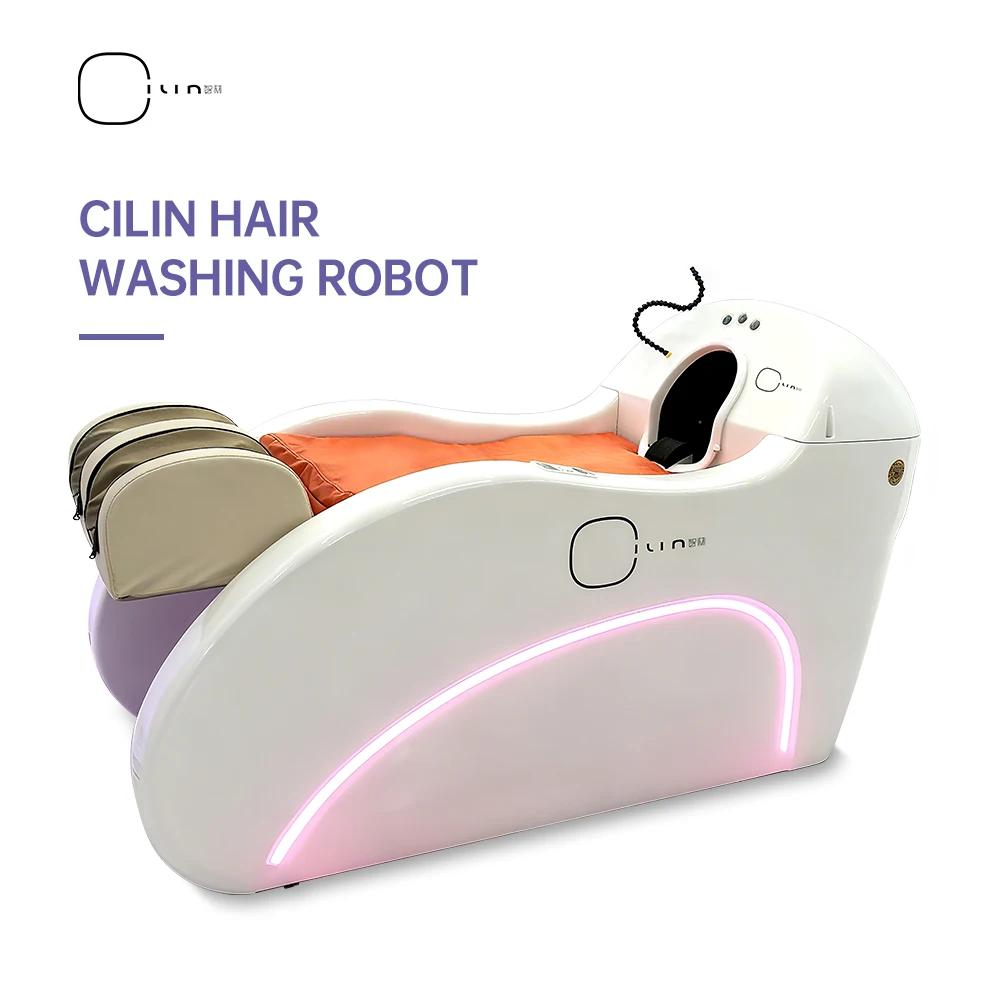 Cilin massagem elétrica salão de beleza shampoo cama automática máquina de lavar cabelo cabeça spa cama elétrica estabelecer cadeira