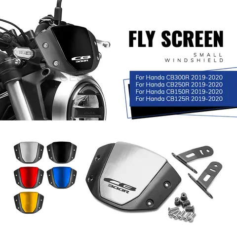 Handa 오토바이 스포츠 바이저 윈드 실드, 윈드 실드 디플렉터 플라이 스크린, CB300R CB250R CB150R CB125R 2019-2020