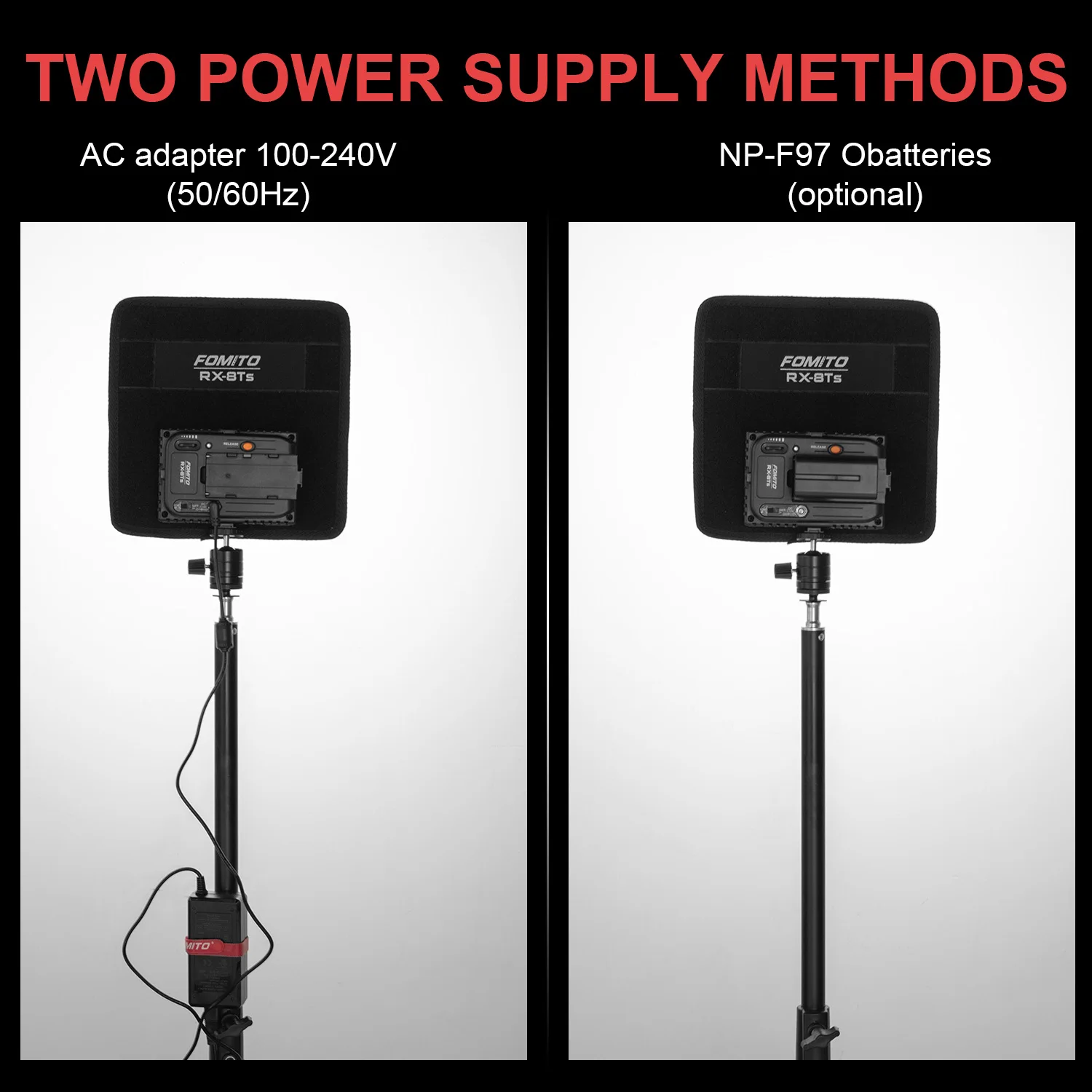 طقم إضاءة لوحة LED مرنة قابلة للطي من FOMITO CRI≥95 5600K على الكاميرا مصباح استوديو للتصوير الفوتوغرافي #5