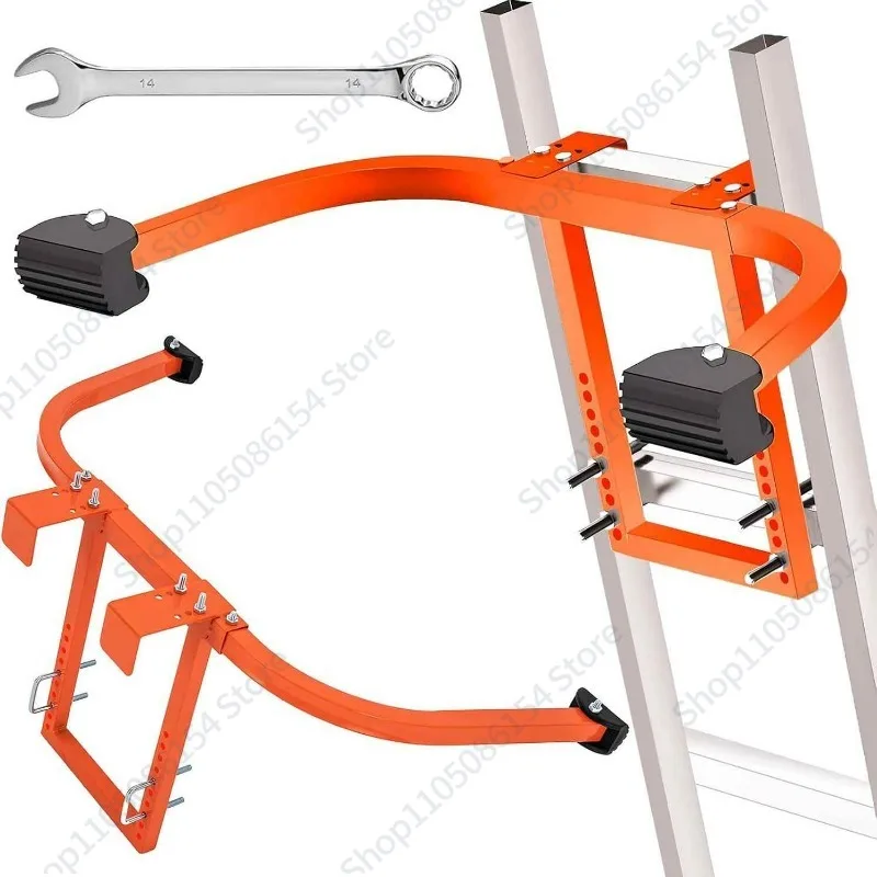 Echelle-droite-orange-domestique-stabilisateur-d'echelle-pliante