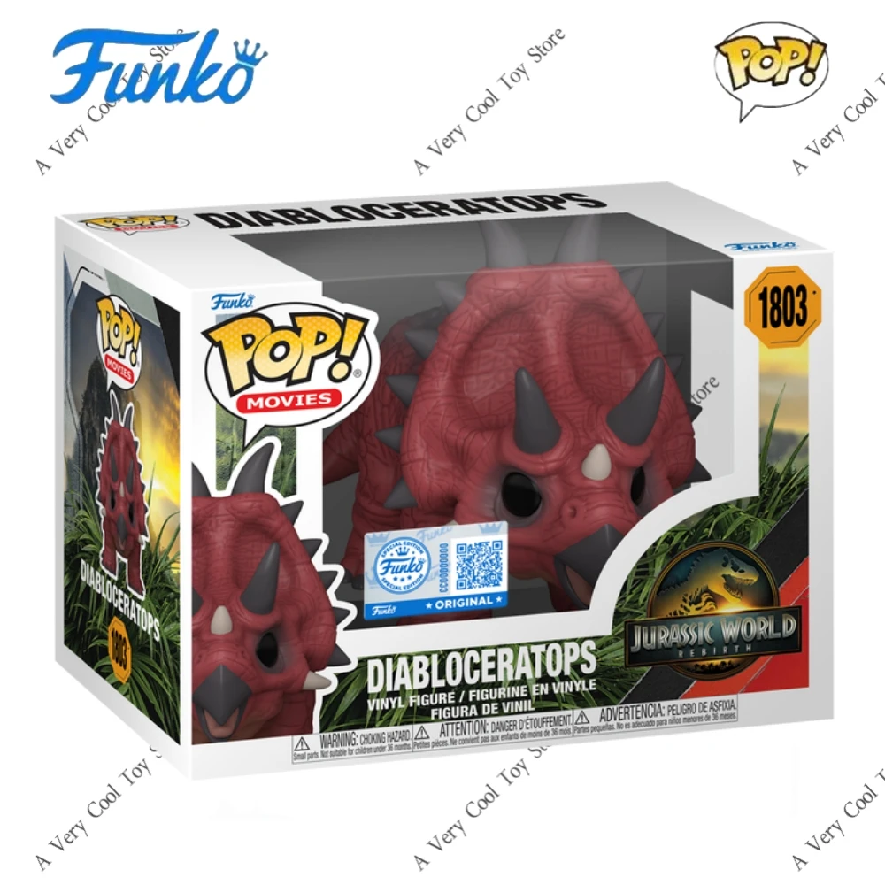 

Jurassic World 4 Diabloceratops 1803 Figures Funko Pop Dinosaur 3.6 inch Vinyl Figure Collectible Limited Edition Model Toy Gift