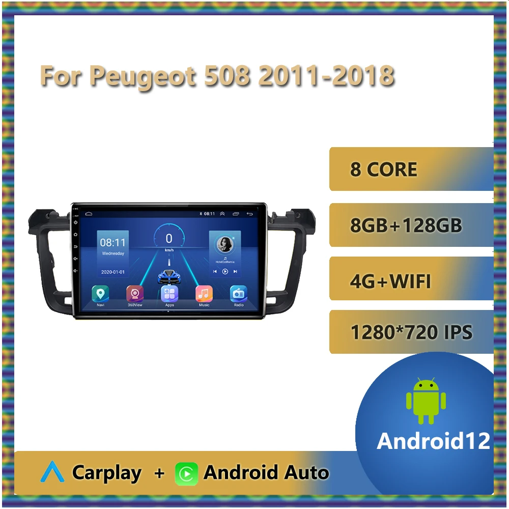 

Автомагнитола на Android для Peugeot 508 2011 - 2018 с GPS-навигацией, мультимедийным видеоплеером, Bluetooth 1280*720 IPS RDS