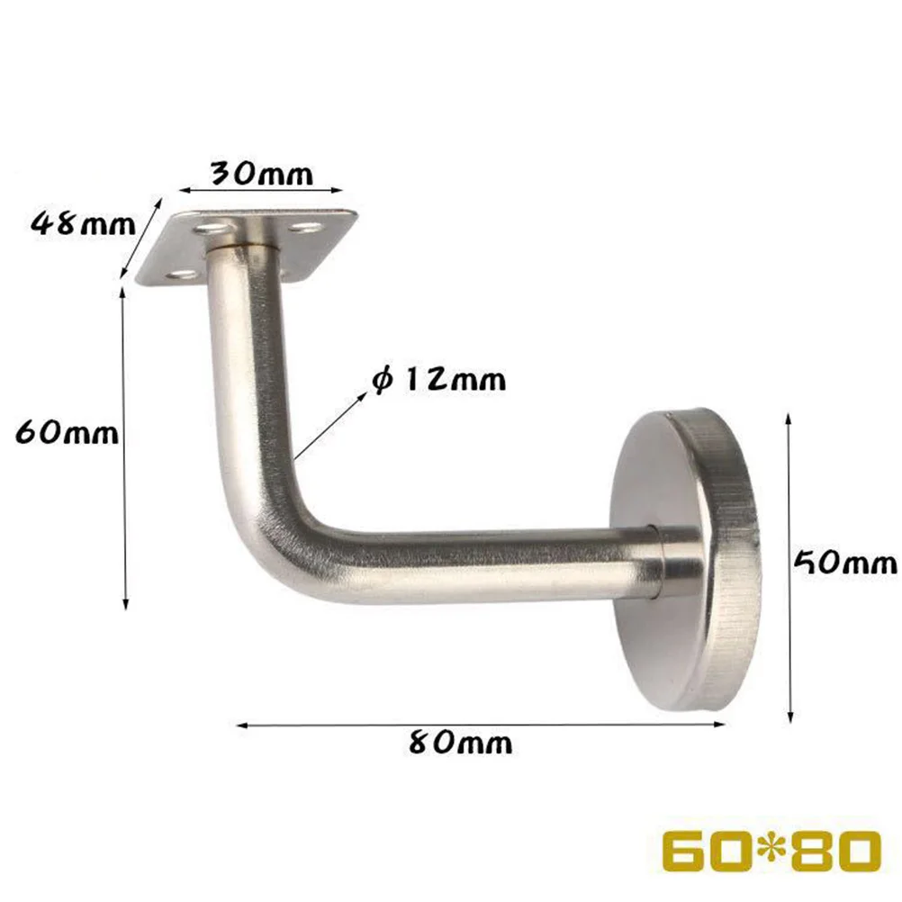 

10Pcs Stair Rail Bracket Solid Stainless Steel Handrail Wall Mounted Supports Durable Easy Install Suitable Bathroom Lavatory