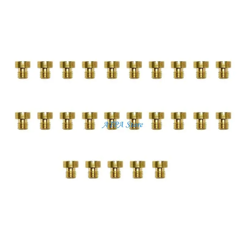 

U13C Motorcycle Carburetor Nozzles 25pcs Motorcycle Carburetor Main Jet 55 to 115 Metal for Dellorto PHBG