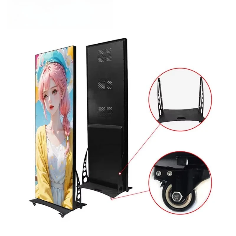 GOB Indoor 640*1920mm Smart WiFi Hoge Helderheid P2 P2.5 Eenvoudig Transporteerbaar voor Evenementen Indoor Opvouwbaar LED Poster Scherm Display