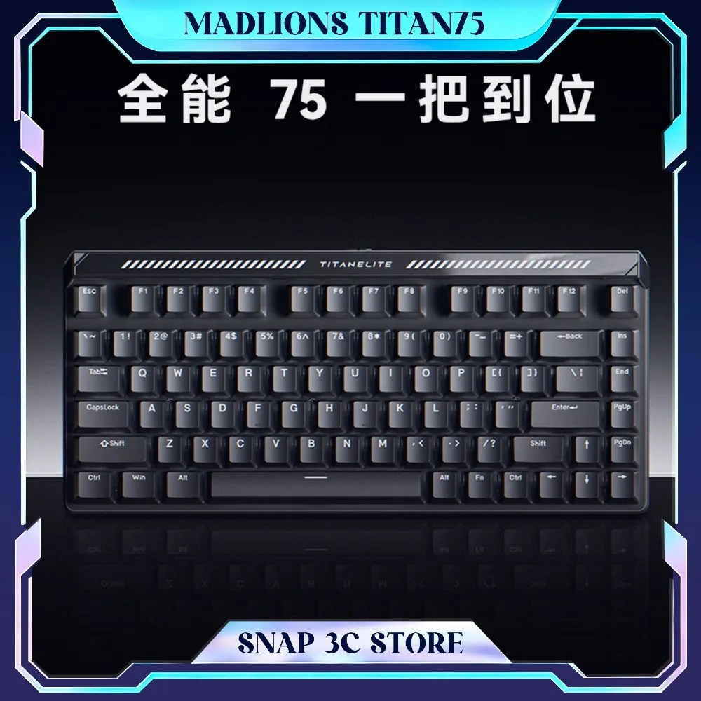 MADLIONS TITAN75 Turbo Magnetic Switch Keyboard Hall Effect Rapid Trigger RT 75% Mechanical Gaming Keyboard RGB for Valorant CS2