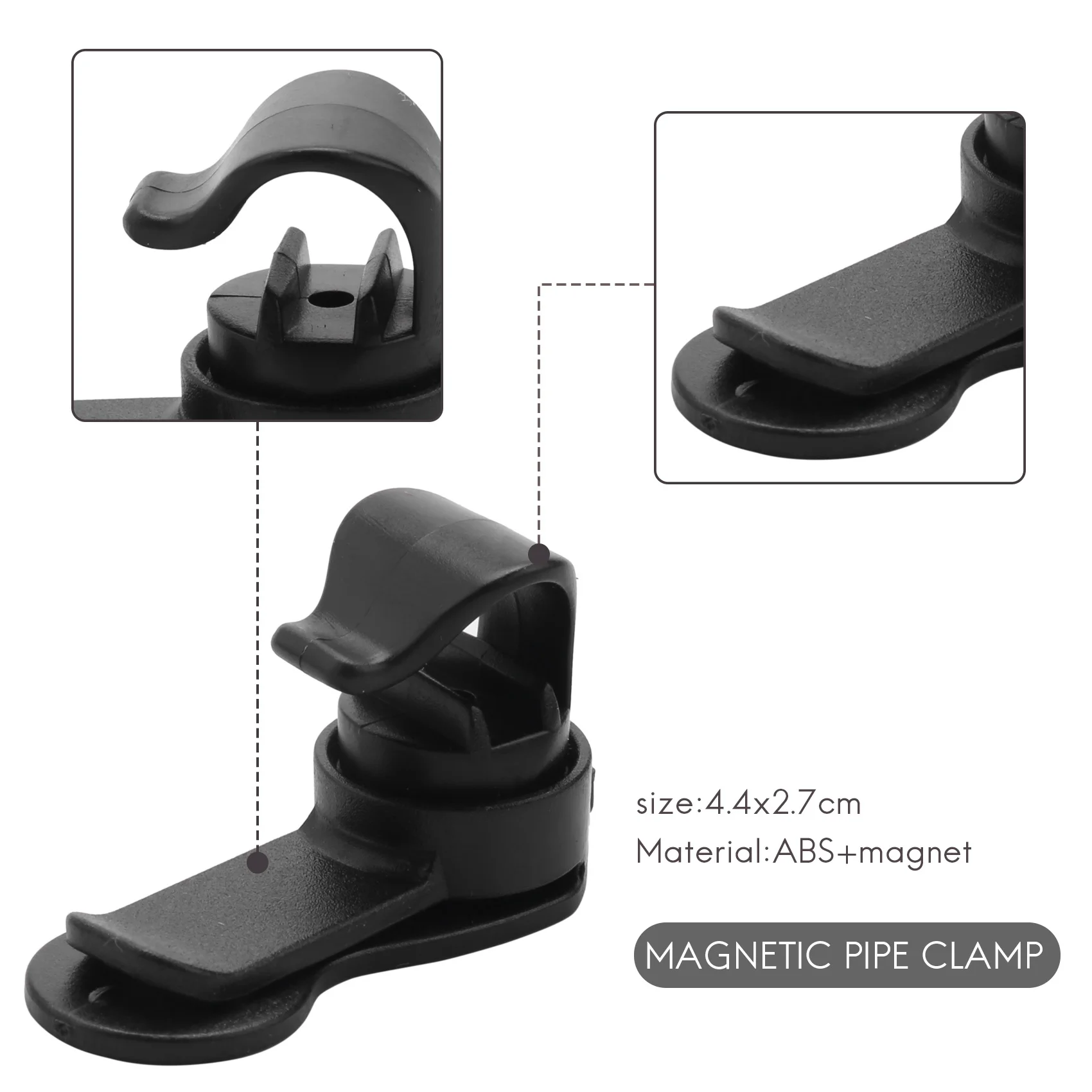 탈착식 수화 팩 클램프 마그네틱 호스 홀더 마그네틱 튜브 클립 물 방광 호스 클립 G