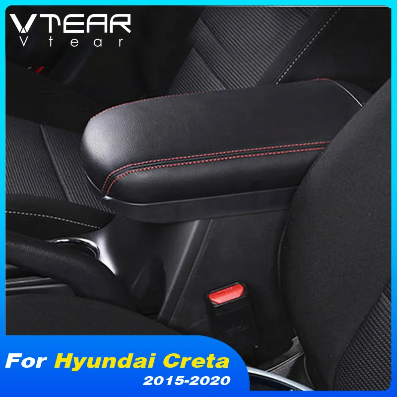 

Vtear For Hyundai Creta IX25 Armrest Interior Center Console Storage Box Arm Rest styling Decoration Accessories Organizer 2016