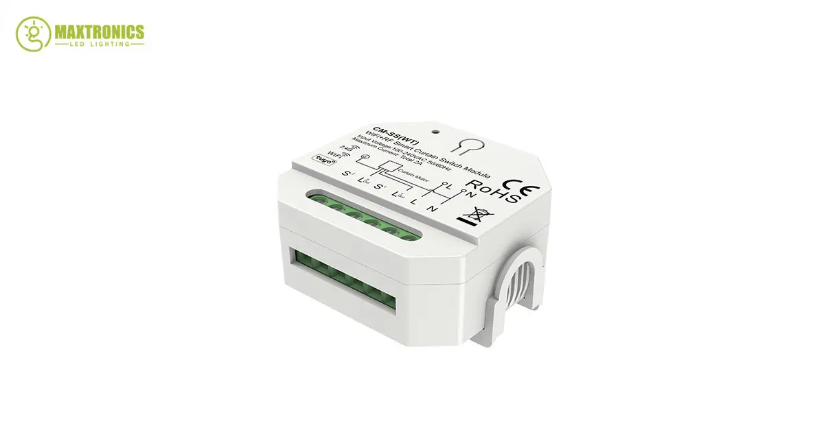 100-240VAC 1CH*2A WiFi+RF Smart Curtain Switch Module CM-SS(WT) For Tuya/Smart Life APP Cloud Control Voice Push Switch Control