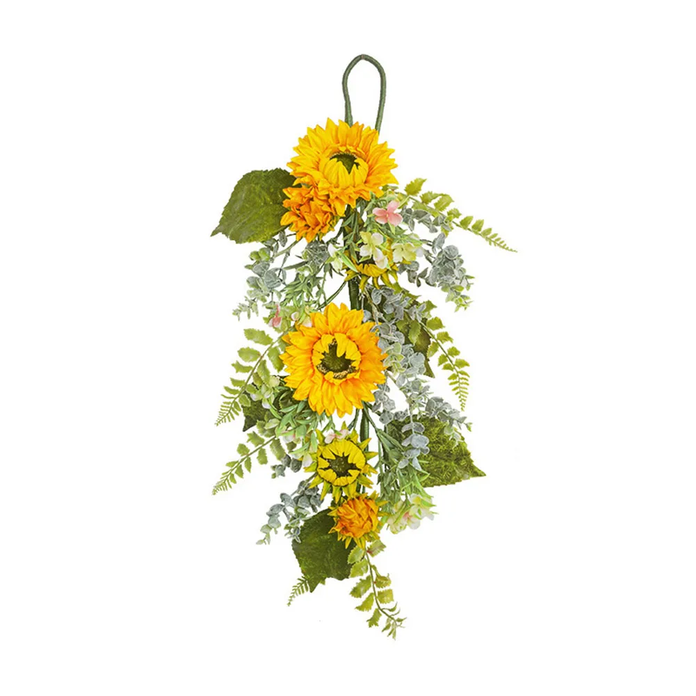 Spring Wreath Upside Down 70*25cm Artificial Door Hanging Home Decoration Spring Wreath For Wedding Venues Hotels