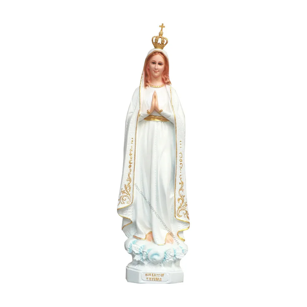 Virgin Mary Statue Our Lady Of Lourdes Fatima Sculpture Reigious Figurine Home Decoration Catholic Decor Gift 50cm