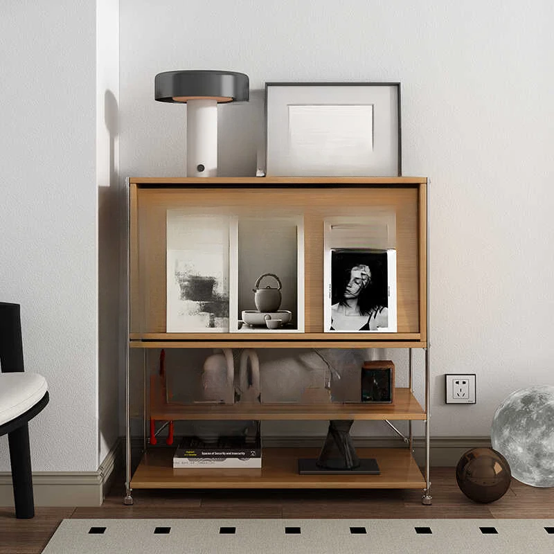 

Magazine Cabinet Simple Record Storage Shelf Side Cabinet