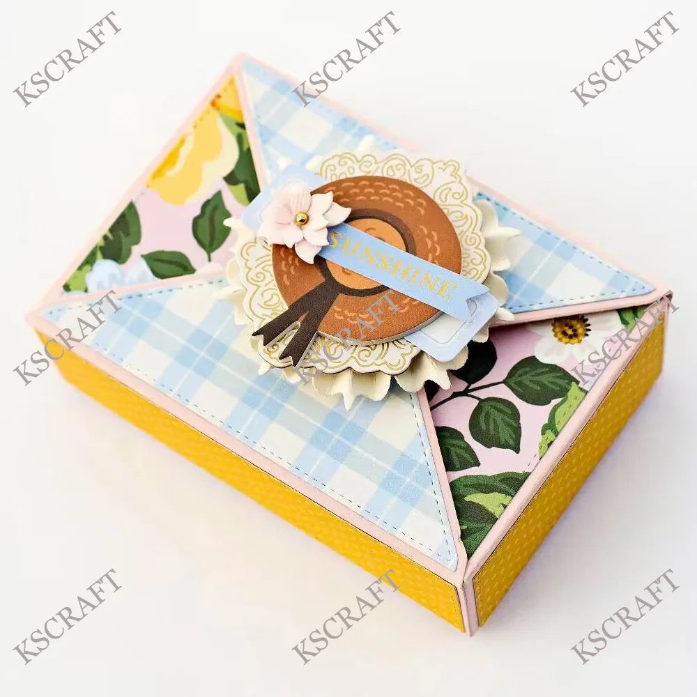 KSCRAFT Envelope Gift Box Cutting Dies Stencils for DIY Scrapbooking Decorative Embossing DIY Paper Cards