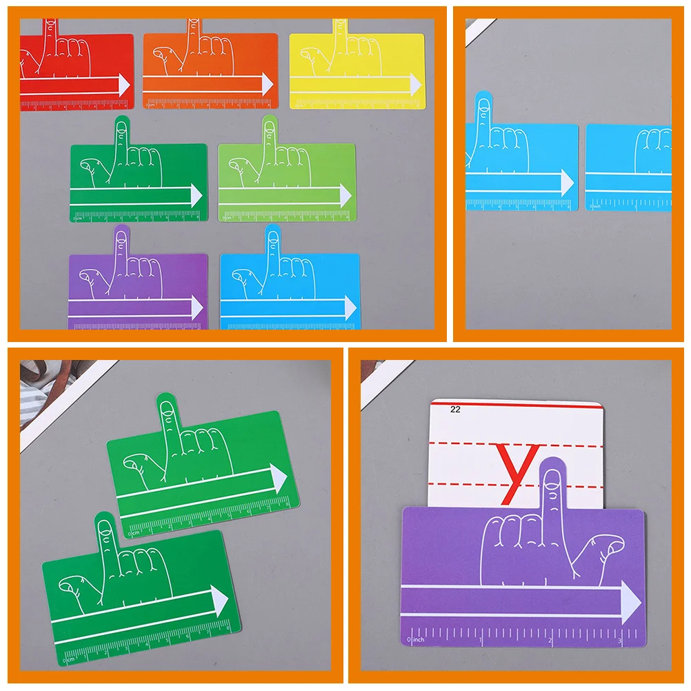 

16Pcs Reading Guide Bookmarks Handwriting Tool Reading Tool Dyslexia Supplies Finger Spacer Writing Tools