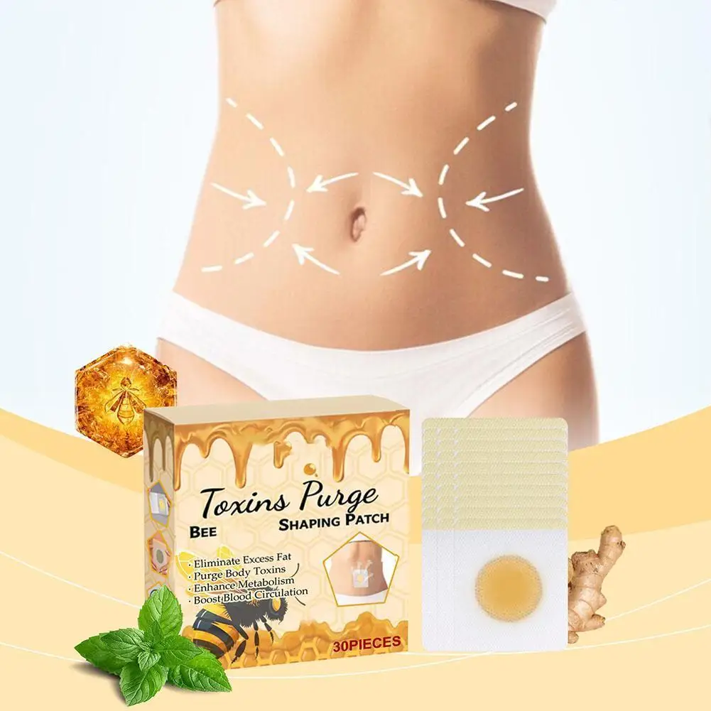 Patch Brûleur de Graisse pour Éliminer la Cellulite du Ventre, de la Taille, des Jambes, Raffermissant le Bras, Améliore le Mardi olisme, Améliore l'Obésité, Corps Exposant, 30 Pièces/Boîte