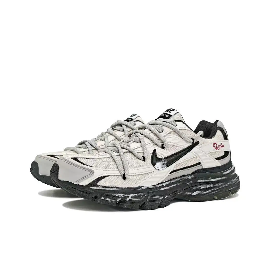 

[Customized Sneakers] Nike Initiator African Heart Vintage Two-Layer Cowhide Durable Running Shoes 394055-100