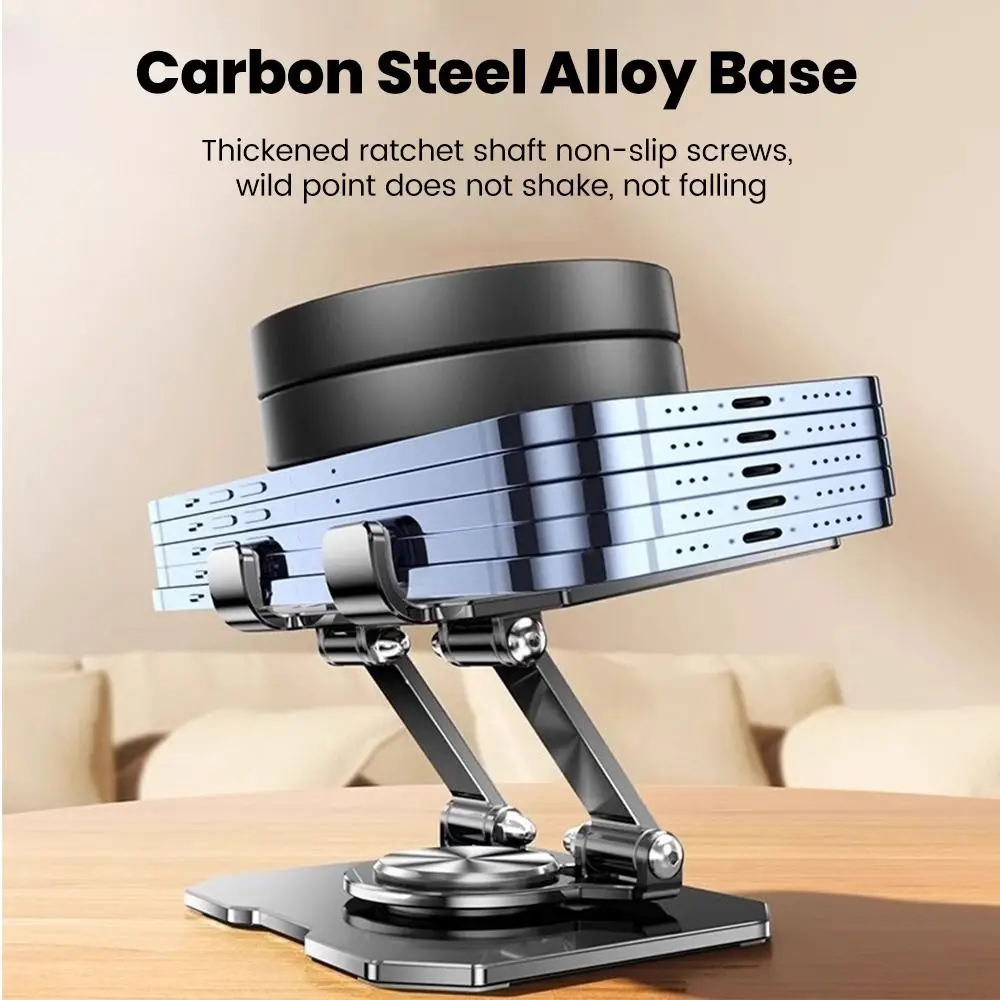 Adjustable 360 Degree Rotation DesktopTablet Stand Heat Dissipation Hollow Design Desktop Stand Holder Anti Slip Base Foldable
