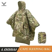 Camo Blanket Waterproof Insulation Poncho Winter Warm Liner for Outdoor Camping Hiking Hunting Survival Emergency Sleeping Bag
