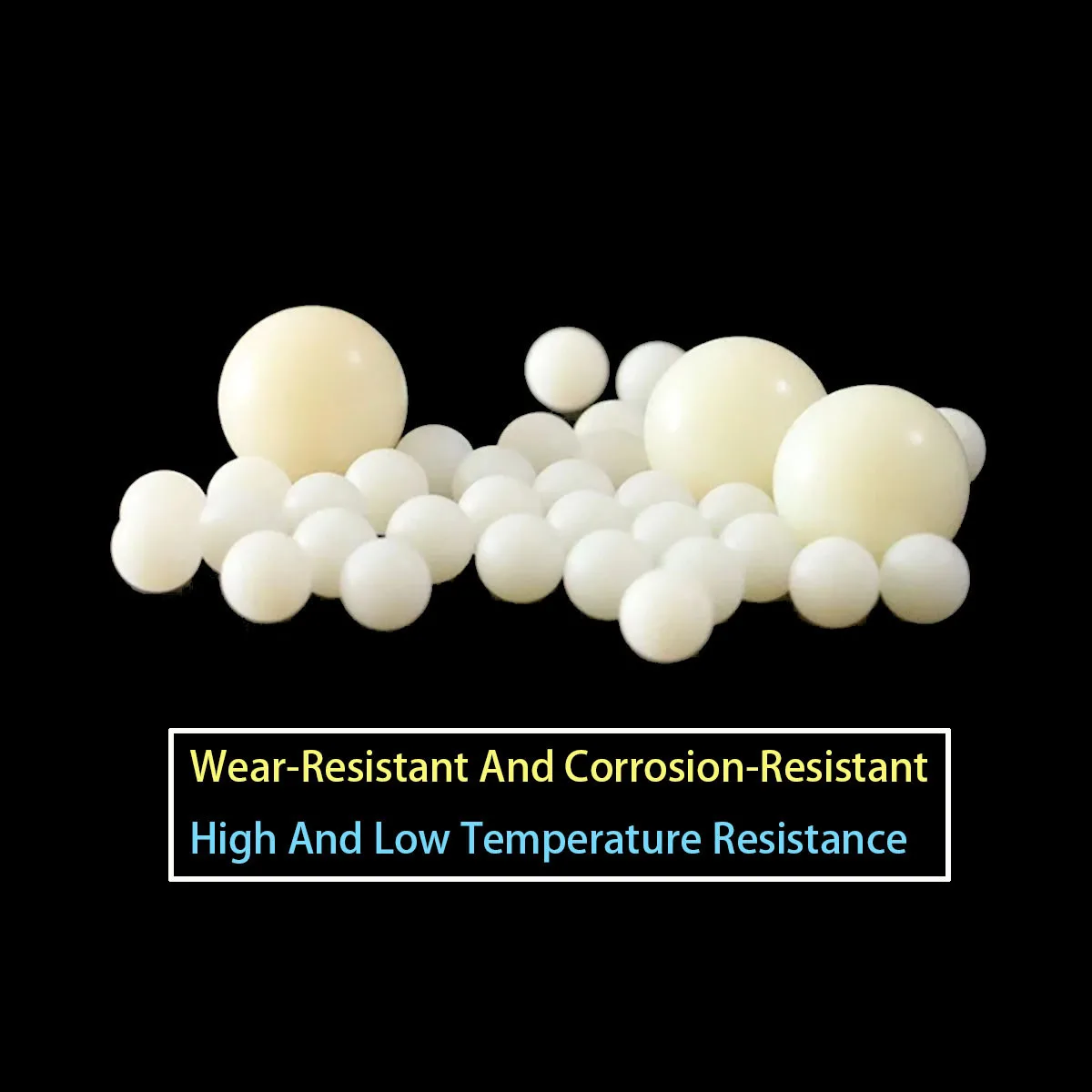 PA66 Solid Nylon Plastic Ball 2/2.381/2.5/3.3175/4/4.763/5/5.556/6/6.35/7/8/9/9.525/10/11/11.125/12/12.7-50.8mm