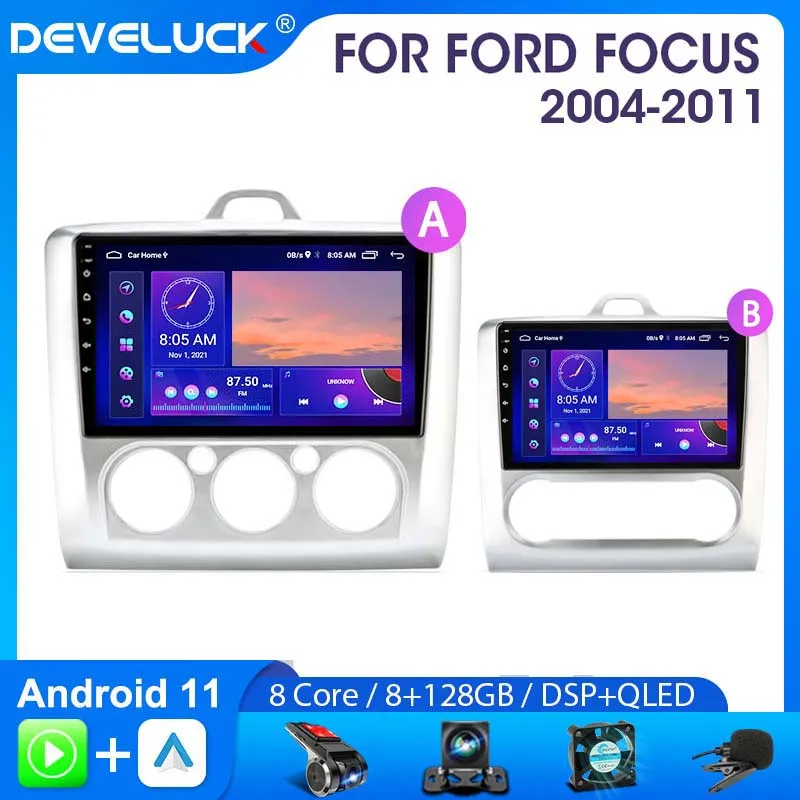 

2 Din Android 11 Car Radio For Ford Focus 2 3 Exi MT AT Mk2 Mk3 2004-2011 Multimedia Video Player Stereo Navigation Carplay Auto