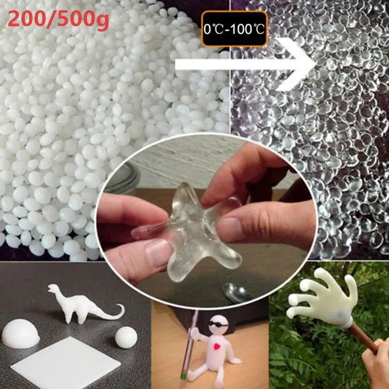 Thermoplastic Shapeable Resin Pellets 200/500g Reusable Moldable Beads for 3D Model Making DIY Art Crafts