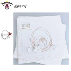Piggy Craft metal cutting dies cut die mold Easter flowers eggs Scrapbook paper craft knife mould blade punch stencils dies