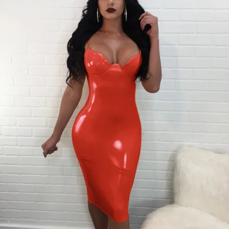 Sexy Glossy Pu Leat… - image