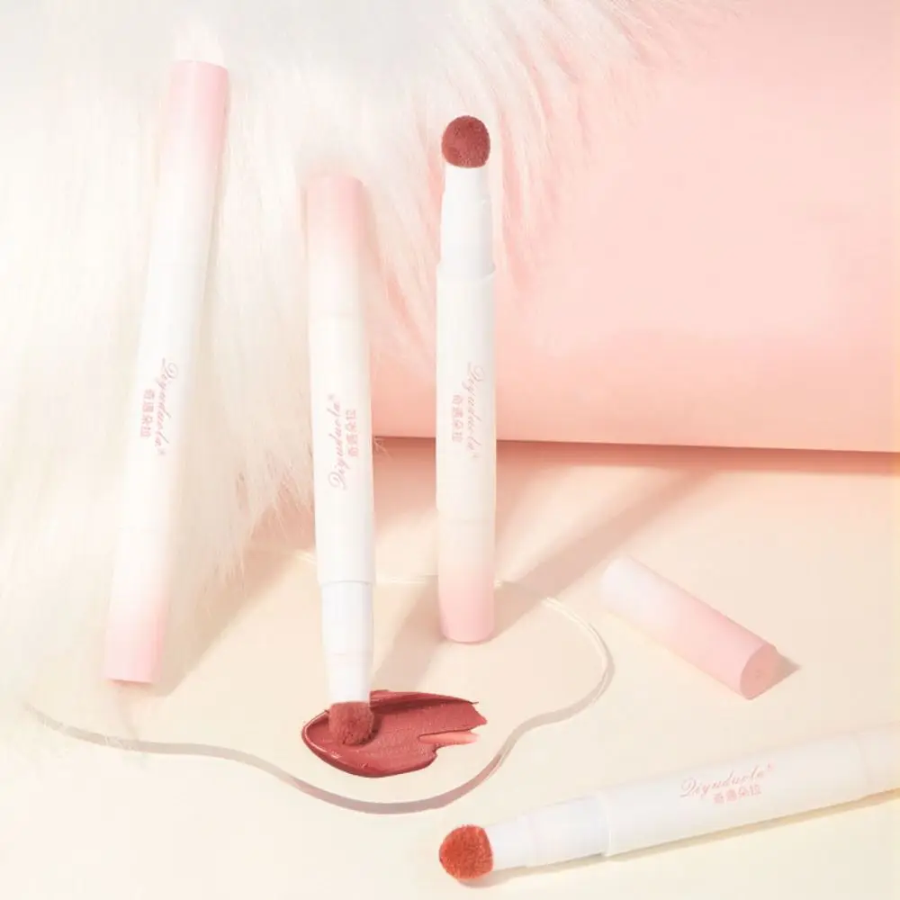 Lip Care Cosmetics Waterproof White Tube Lipstick Long Lasting Non-Stick Lip Gloss Smooth Nude Velvet Lip Glaze Cosmetics