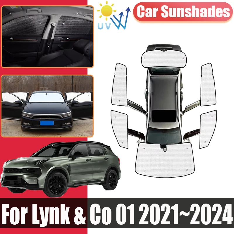 

For Lynk & Co 01 CX11 2021 2022 2023 2024 Full Coverage Sunshade Anti-UV Privacy Blocks Car Covers Heat Insulation Accessories