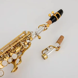 Jüpiter JPS-847, soprano saksafon gümüş kaplama gövde altın lake pirinç telli düz boru b'nin anahtarı ve (b) kasalı bir enstrüman 6 Büyük satış, tenor saksafon, soprano doğrudan jüpiter'e-no. 1