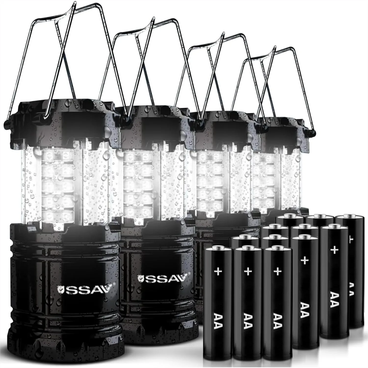 

LED Camping Lantern with Bright 360° Light, Collapsible for Hurricane Survival Kits, Emergency Storm Outages, Outdoor Portable