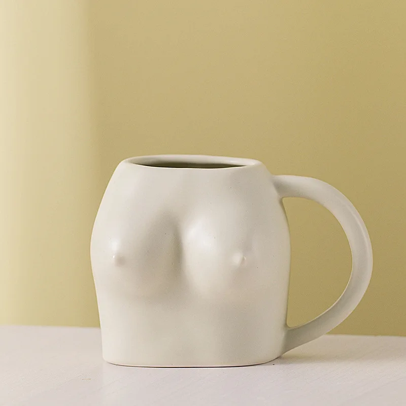 

Creative Nordic Milk Cup Household Minority Ceramic Cup Female Body Chest Fist Water Cup Living Room Decoration Accessories