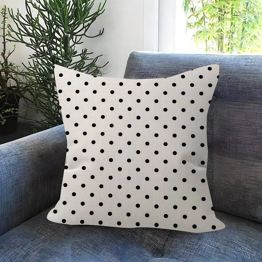 Modischer Polka-Dot-Figurenkissenbezug, Dekorativer Kissenbezug für Feiertage – Detail 5