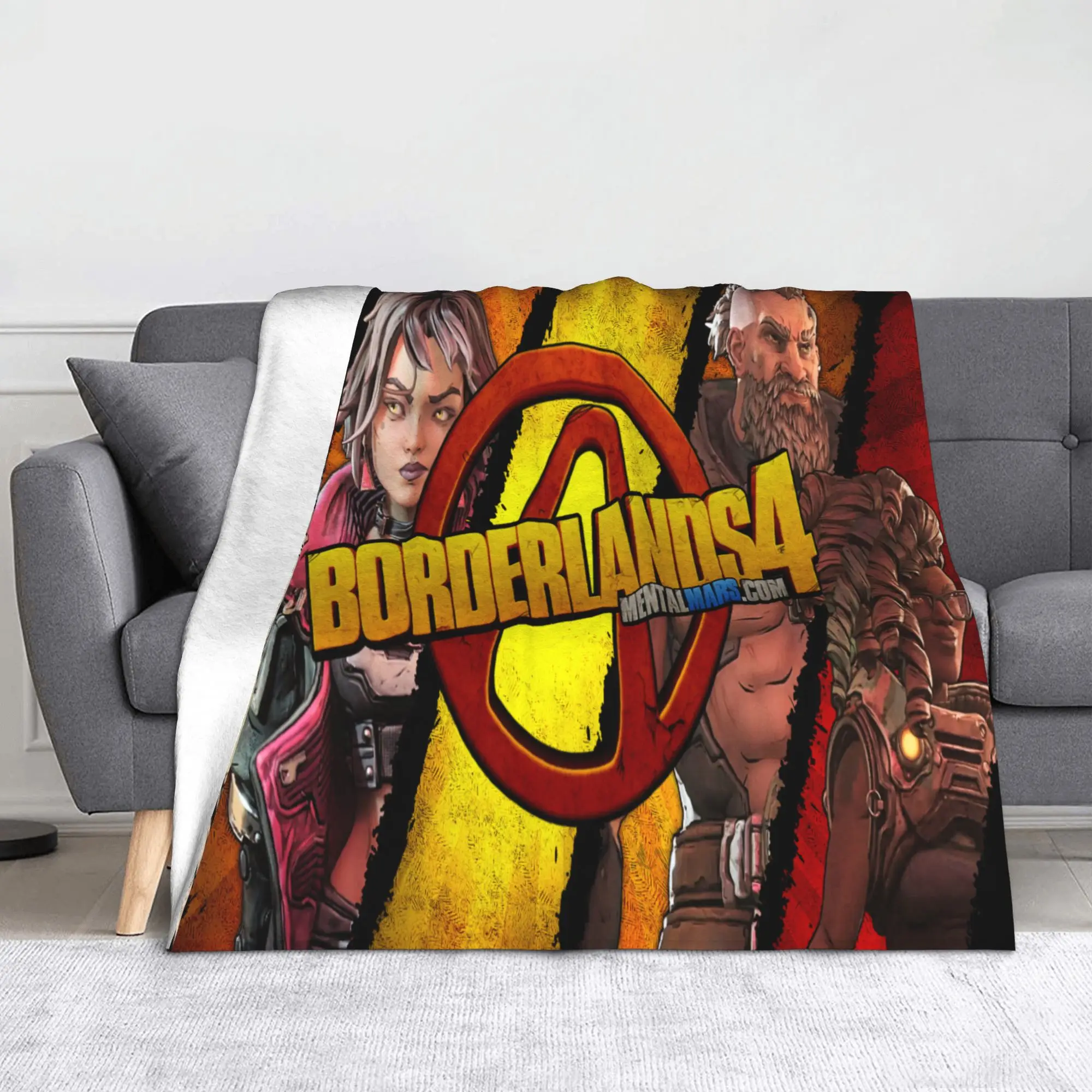 Borderlands 4 ملحقات الألعاب بطانية فائقة النعومة للأريكة 50 × 60 بوصة أحجام متعددة رمي الفراش