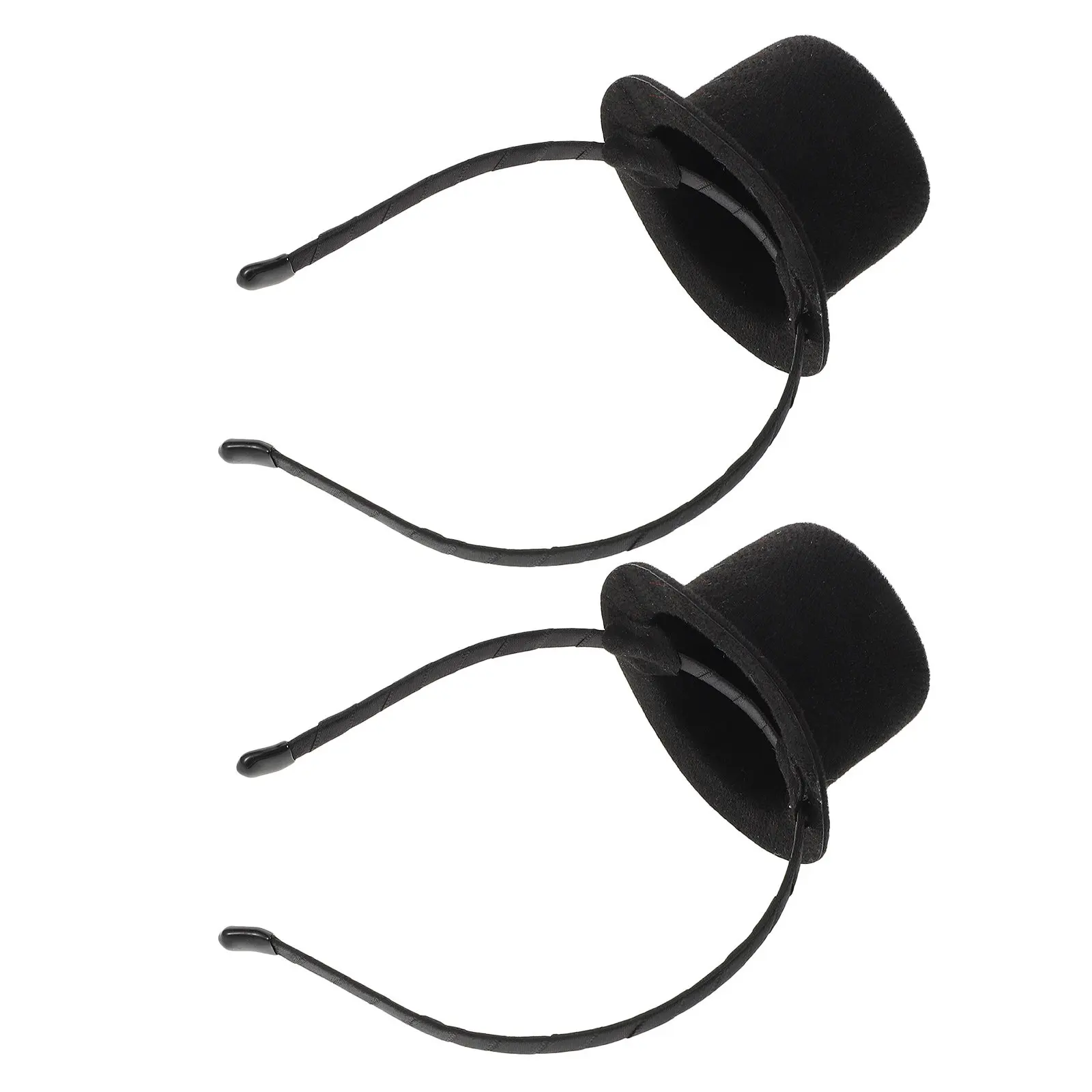 

2Pcs Mini Top Hat Headband Vintage Bowler Style Party Hat Headband for Roaring 20S Flapper Costume Victorian Wedding Tea Party