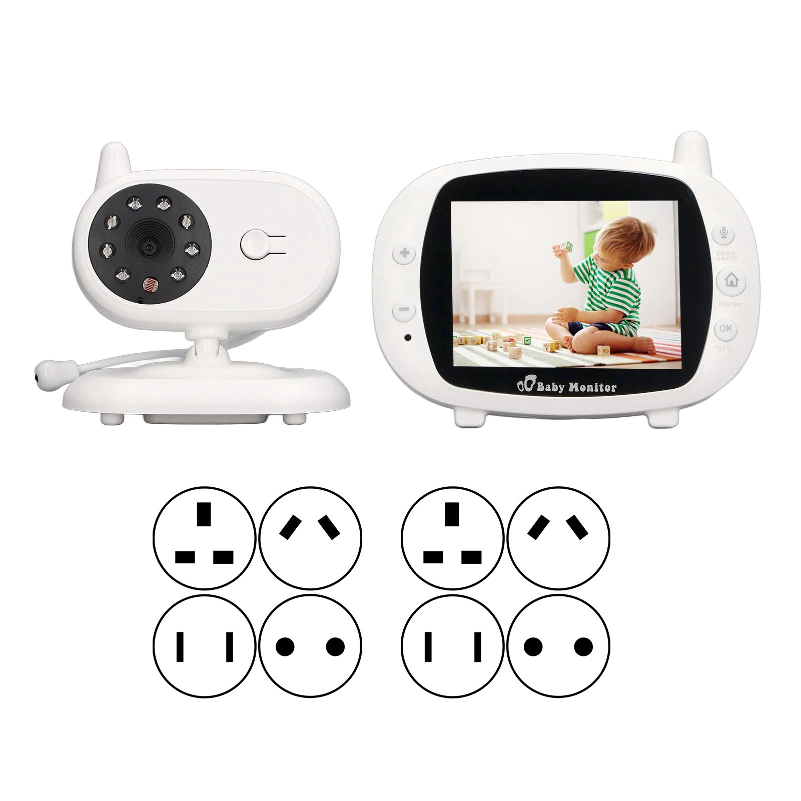 

3.5in Wireless Baby Video Monitor 2 Way Talk Lullaby Baby Monitor Night Vision Security Baby Camera 2 Way Intercom Baby Monitor