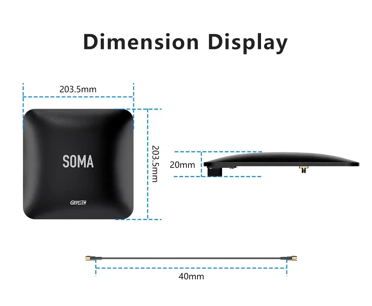 Antenne patch directionnelle GEPRC SOMA 3.3G RHCP
