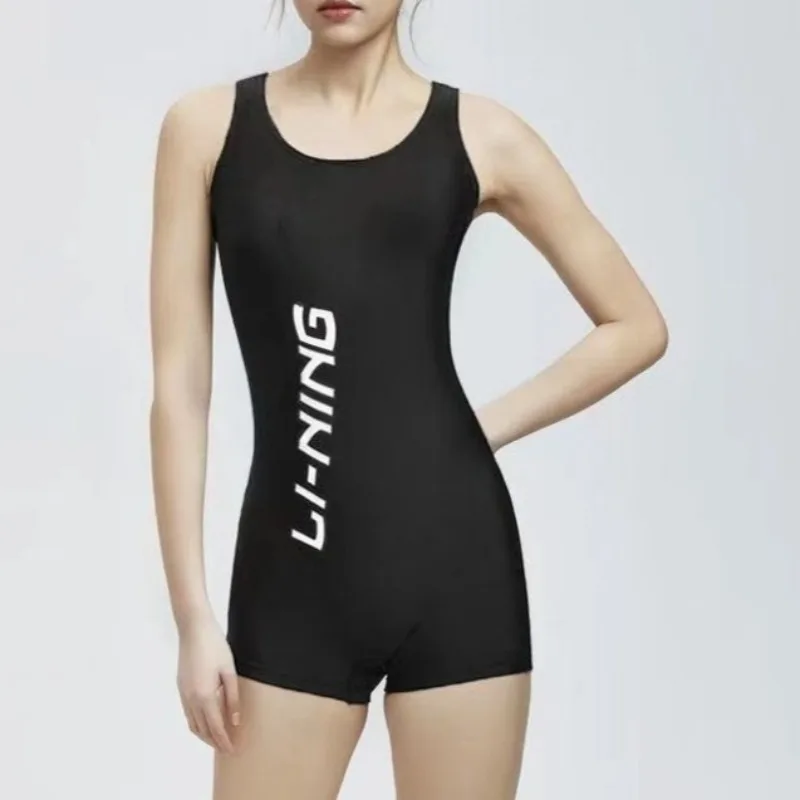 Swimsuit Bodysuit Women's Sport Jumpsuits One-piece Black Flat Swimsuits for Female Body Sculpting Plus Size Cover The Belly