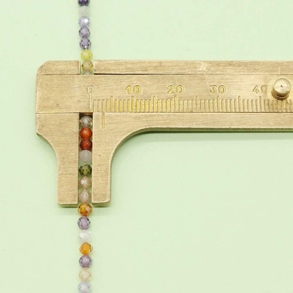 

3mm Colorful Faceted Zircon Semi-Precious Stone Straight Hole Loose Beads 1Strand For Jewelry Making DIY Necklaces Bracelet Gift