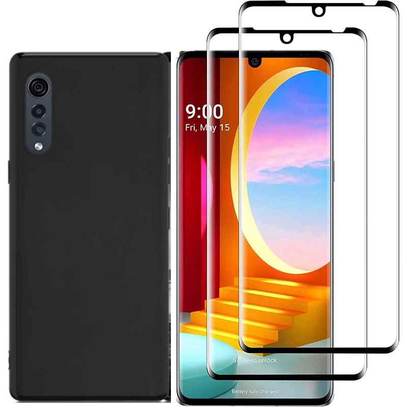 2/4Pcs Full Cover Curved Tempered Glass For LG Velvet LG G9 LM-G900N LM-G900EM 5G Screen Protector Protective Glass