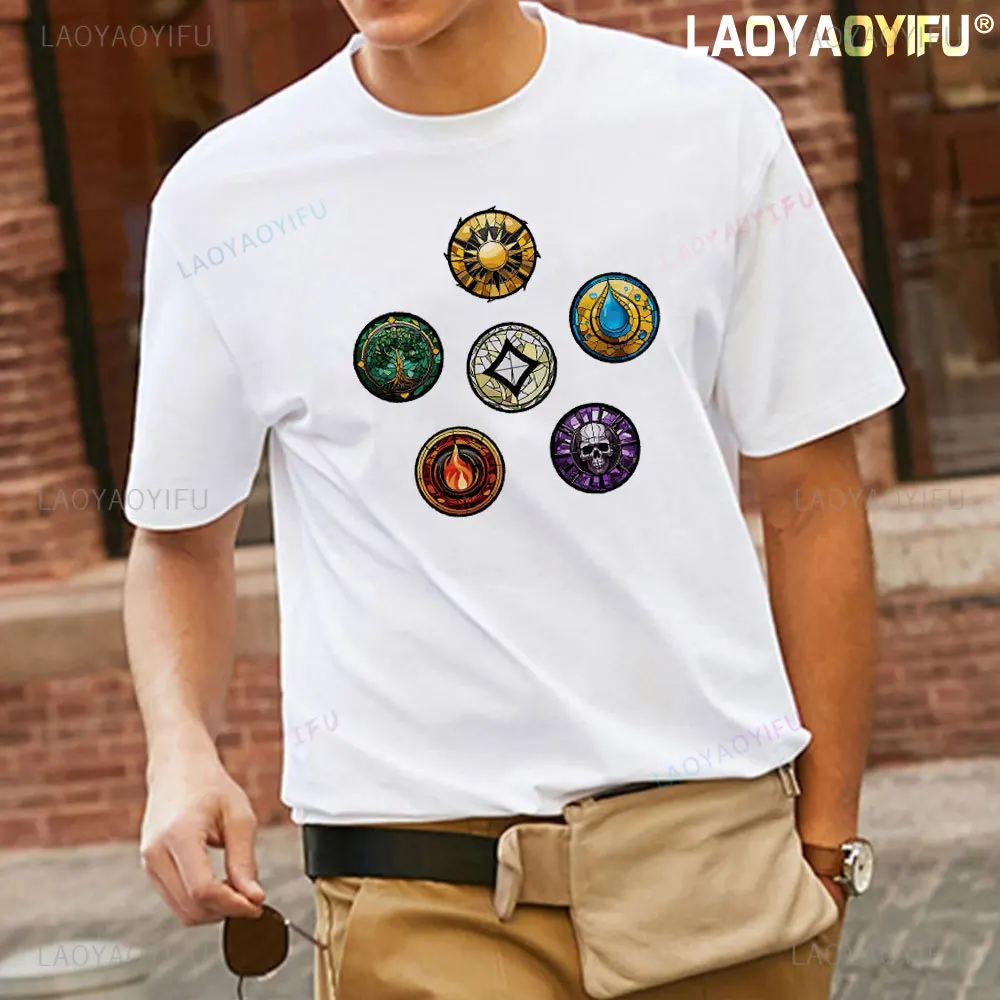 Magic The Gathering Man Cotton Printed T Shirts Sorry I'm Late I Had Summoning Sickness Casual Men Woman Streetwear Summer Tops